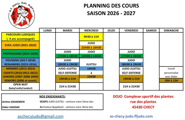 Ré inscription pour la saison 2026-2027